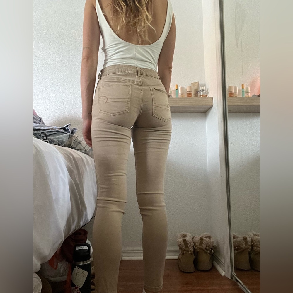 Abercrombie & Fitch Khaki Women's Skinny Jeans